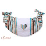 Bolsa de Juguetes My Sweet Baby - Corazones Colgantes Rayas Marrón