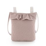 Bolso maternal Bohem Taylor Cambrass color rosa vichy, vista frontal