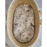 Sábana de Algodón para Moisés My Sweet Baby - Peonías Beige - imagen 2