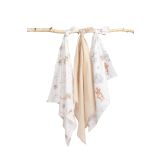 Pañales de Muselina Sensillo Grises con Ositos - Pack de 3 - imagen 3