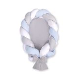 Nido de Bebé Trenzado 2 en 1 My Sweet Baby - Blanco-Gris-Azul