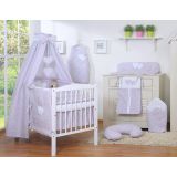 Juego de Cuna 5 piezas My Sweet Baby con dosel en flores rosas - imagen 3
