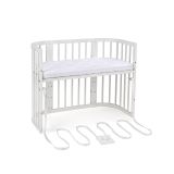 Cuna Waldin de madera blanca con diseño moderno