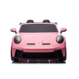Porsche GT3 eléctrico infantil Lean Cars 148 cm rosa, vista lateral
