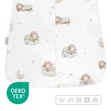 Saco de dormir de bambú Waldin de color blanco, ideal para noches frescas
