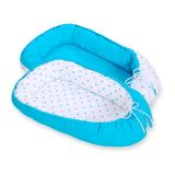 Baby Nest Double-sided Premium Cocoon For Infants Bobono- Turquoise/ Turquoise
