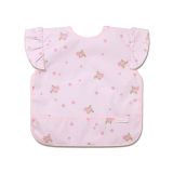 Delantal infantil Babyono en rosa, con protección impermeable.