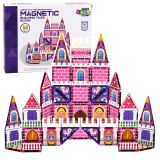 Bloques de Construcción Magnéticos Castillo de Princesa en color rosa