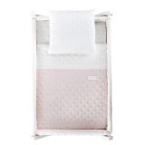 Minicuna Tijera Madera Soft Rosa/bco 55x87x74 Cm - Cambrass - imagen 3