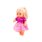 Muñeca con Vestido Rosa que Hace Sonido y Orina