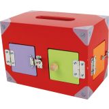 Juego de motricidad, Caja de cerraduras
