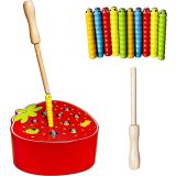 Juego de pesca con gusanos de pesca para niños, magnético - imagen 7
