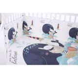 Juego de cuna 2 piezas Happy Sailor para cuna de 60 x 120 cm