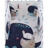 Juego de cuna 2 piezas Happy Sailor para cuna de 60 x 120 cm