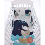 Juego de cuna 2 piezas Happy Sailor para cuna de 60 x 120 cm