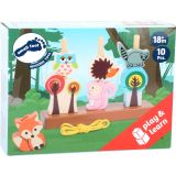 Juego para ensartar Animales del Bosque