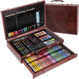 Kit de Pintura en caja de madera con Cajón , 142 piezas