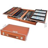 Kit de pintura en maletín de madera 174 piezas