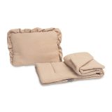 Set para Cochecito y Moisés de Bebé tejido Muselina -Beige , Almohada + Manta - imagen 2