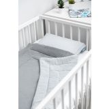 Conjunto de Cuna, Manta + Almohada Gris Tejido con Muselina: Comodidad y Elegancia para Tu Bebé - imagen 7