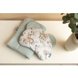 Conjunto para cochecito , Almohada y Manta , Ciervos Menta
