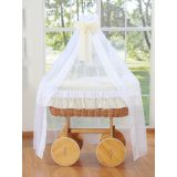 Moisés Deluxe Bellamy de Mimbre Natural con Dosel