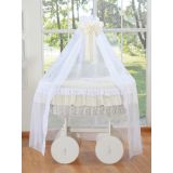 Moisés Deluxe Bellamy de Mimbre Blanco con Dosel