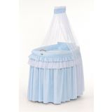 Dosel azul decorativo – detalle del tejido