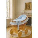 Moisés de Mimbre Carina Natural con Ropa de Cuna Azul – MY SWEET BABY - imagen 5