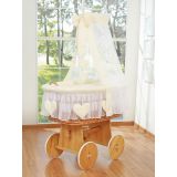 Capazo de Mimbre Natural con Dosel y Cortina Amelie + Ropa de Cama Color Crema – MY SWEET BABY - imagen 3