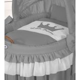 Interior del moisés con forro acolchado y ropa de cama 100% algodón