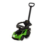 Correpasillos evolutivo Lamborghini Essenza verde, diseño superdeportivo para niños que juegan.