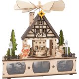 Lámpara de madera con pirámide de Navidad - imagen 7