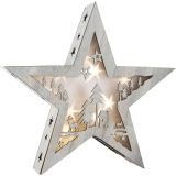 Lámpara de Navidad en forma de estrella estilo Shabby Chic, perfecta para decorar en fiestas navideñas.