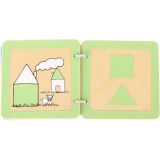 libro de madera para bebés formas