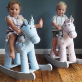 unicornios balancin de madera