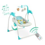 Columpio eléctrico LOOP con control de voz y mando a distancia color Azul , Caretero