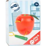 Manzana para ensartar juguete de madera