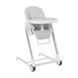 Trona Maple en gris con 11 ajustes de altura, ideal para bebés y niños en crecimiento durante las comidas.