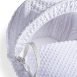 Moisés de Mimbre Blanco Dimple Gris - Clair de Lune