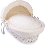 Moisés de Mimbre Blanco Dimple crema - Clair de Lune