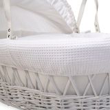 Moisés de Mimbre Blanco Waffle blanco - Clair de Lune