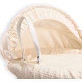 Moisés de Mimbre Blanco Waffle crema Clair de Lune