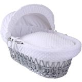 Moisés de mimbre gris Dimple Clair de Lune, ideal para la elegancia y confort del recién nacido.