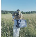 Bolso de maternidad Mommy Bag Azul Marino Letras Blancas Childhome