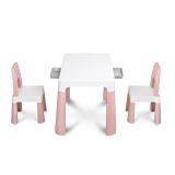 Mesa Infantil de plástico y 2 sillas Monti , Toyz color rosa