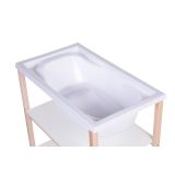Mueble cambiador con Bañera en color Blanco y Natural, Childhome