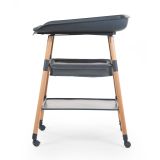 Mueble cambiador Evolux color antracita y natural Childhome
