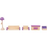 Muebles de madera para casita de muñecas