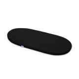 Colchón clásico negro para cochecito y moisés de bebé, suave y cómodo, con funda extraíble para fácil limpieza.